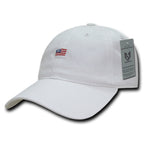 Relaxed Graphic Cap, Small USA Flag, White