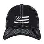 Relaxed Graphic Cap,White US Flag, Black