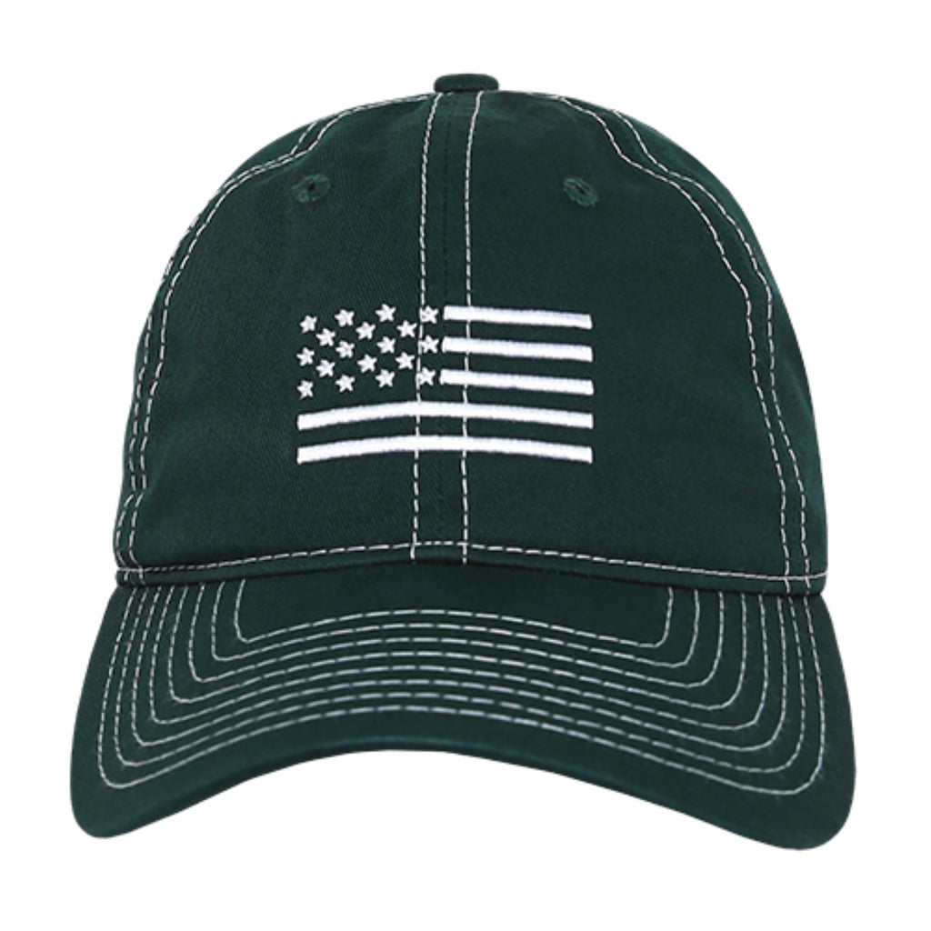 Relaxed Graphic Cap,White US Flag,Hunter