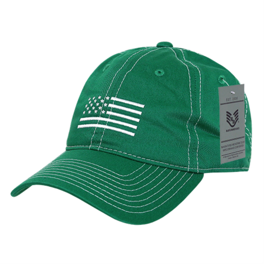 Relaxed Graphic Cap,White US Flag,Kelly