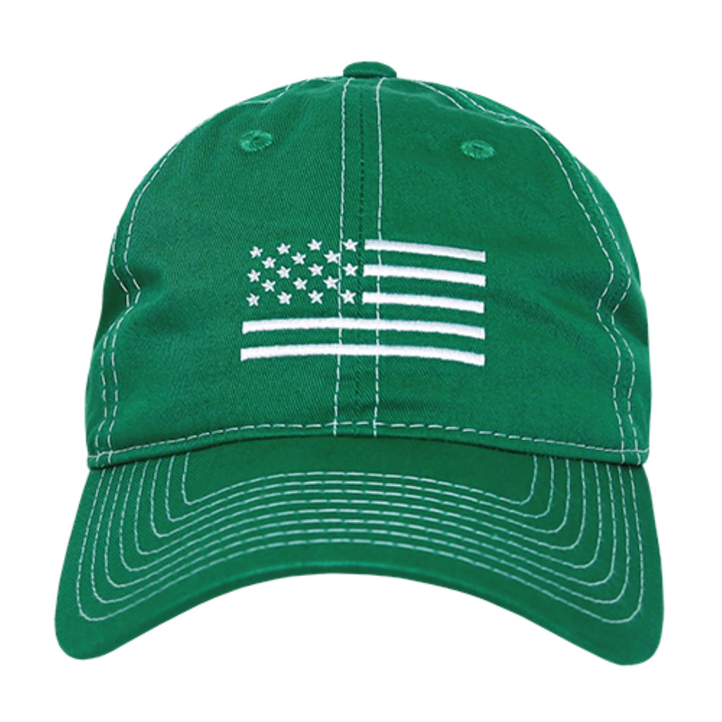 Relaxed Graphic Cap,White US Flag,Kelly