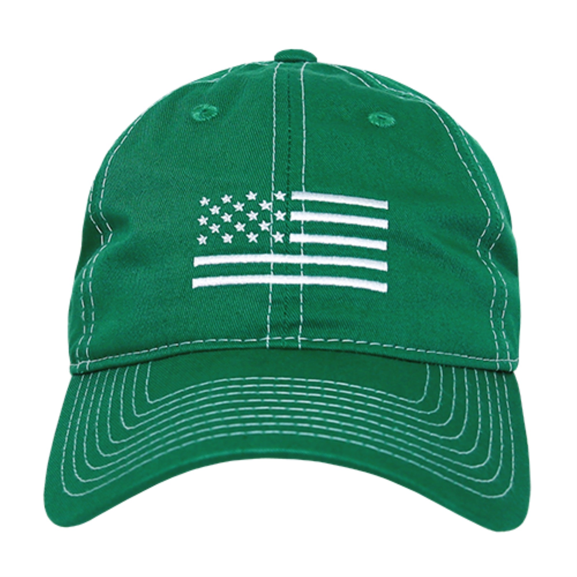 Relaxed Graphic Cap,White US Flag,Kelly