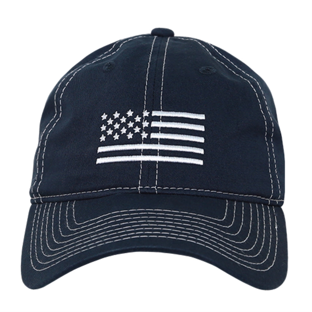 Relaxed Graphic Cap,White US Flag,Navy