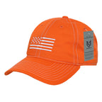 Relaxed Graphic Cap,White US Flag,Orange