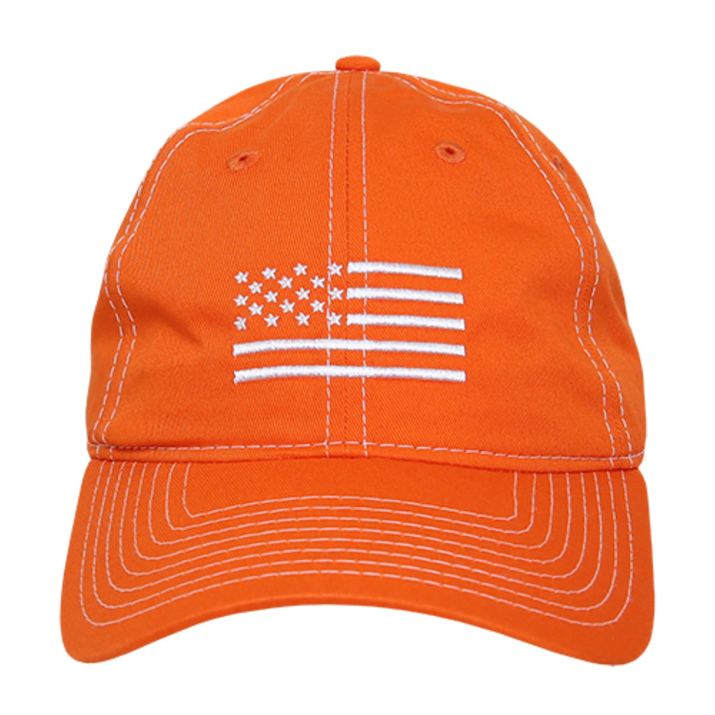 Relaxed Graphic Cap,White US Flag,Orange