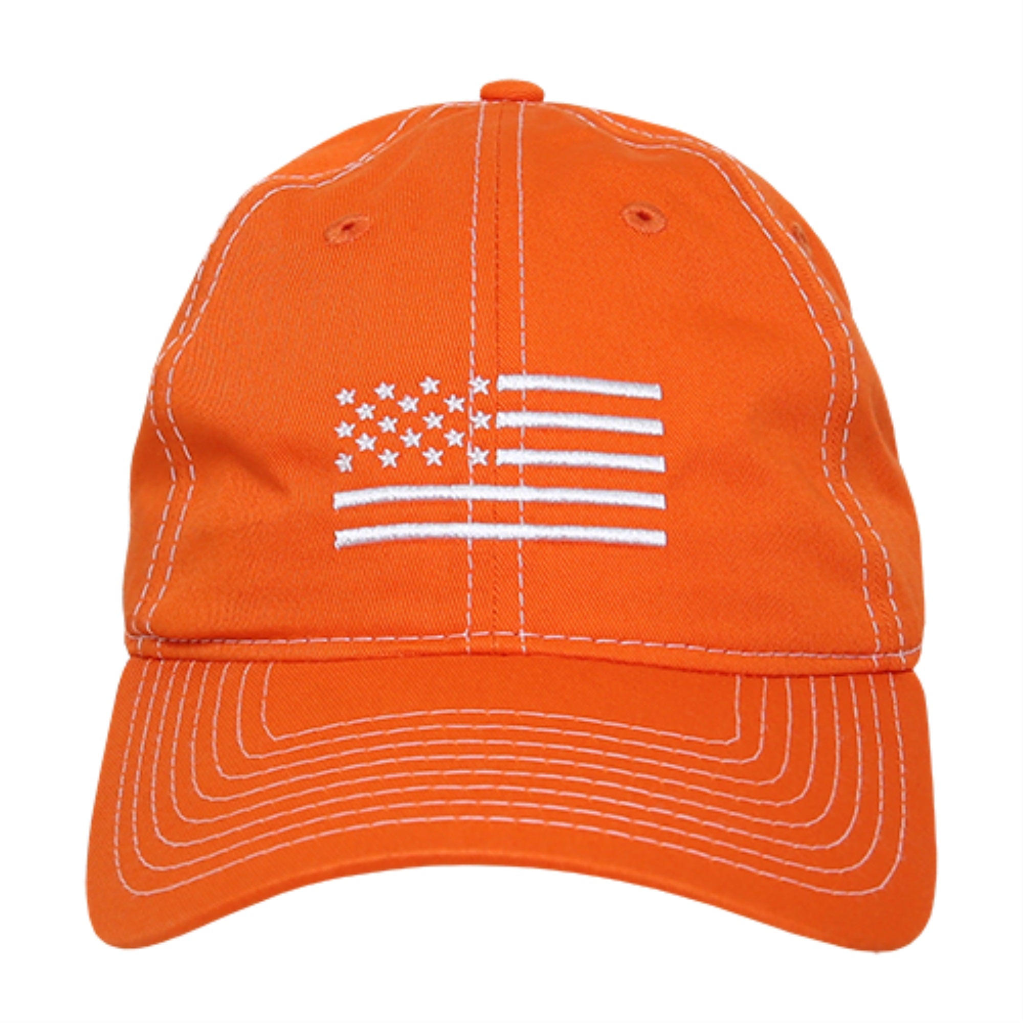 Relaxed Graphic Cap,White US Flag,Orange
