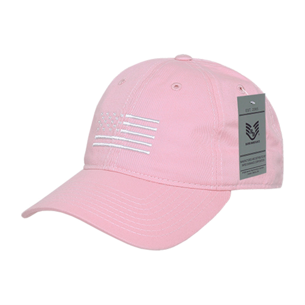 Relaxed Graphic Cap,White US Flag,Pink