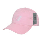 Relaxed Graphic Cap,White US Flag,Pink