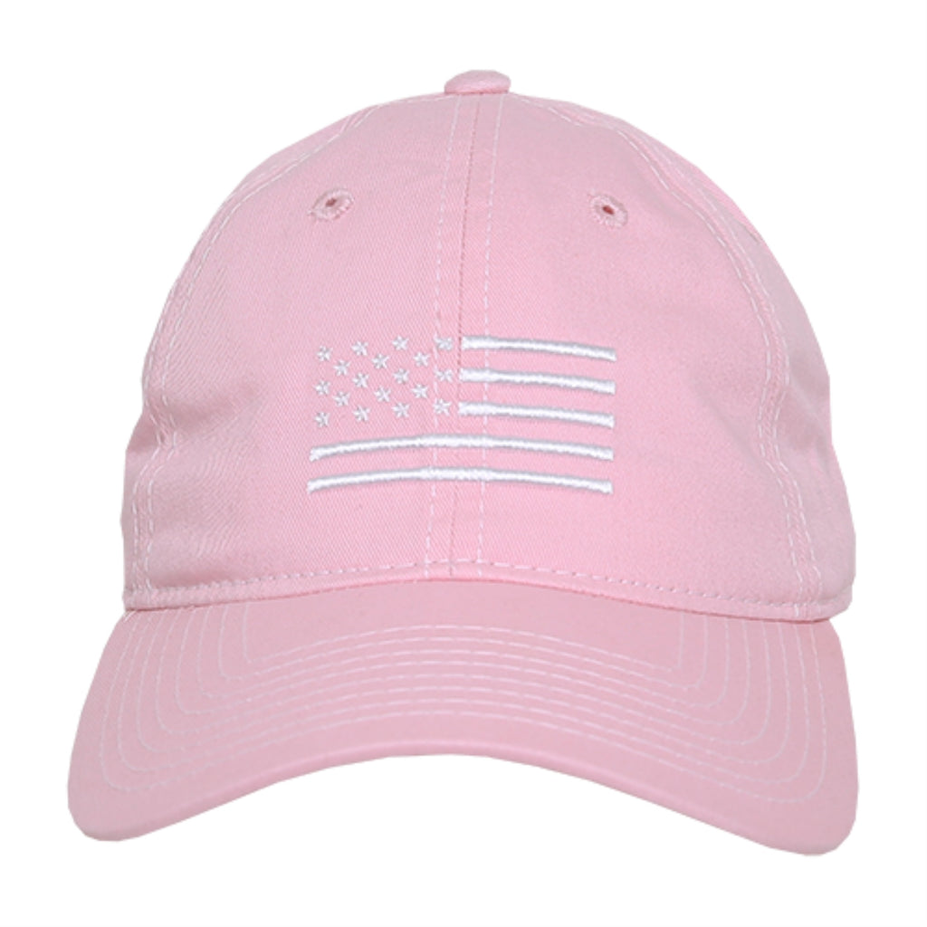Relaxed Graphic Cap,White US Flag,Pink