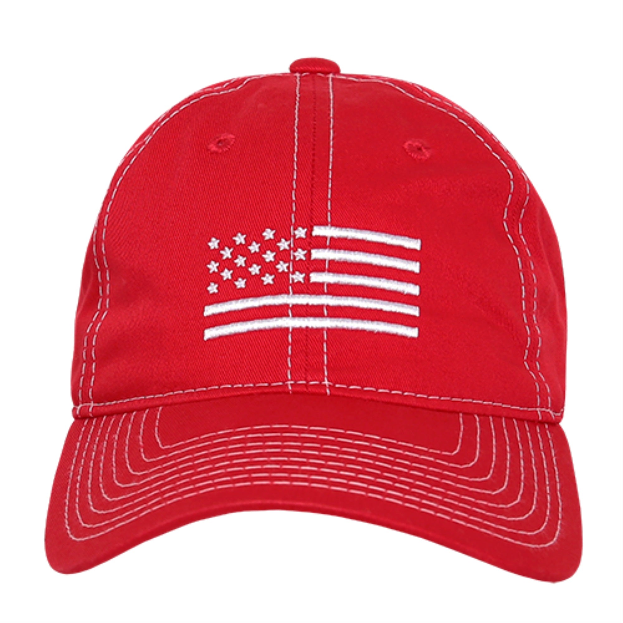 Relaxed Graphic Cap,White US Flag,Red