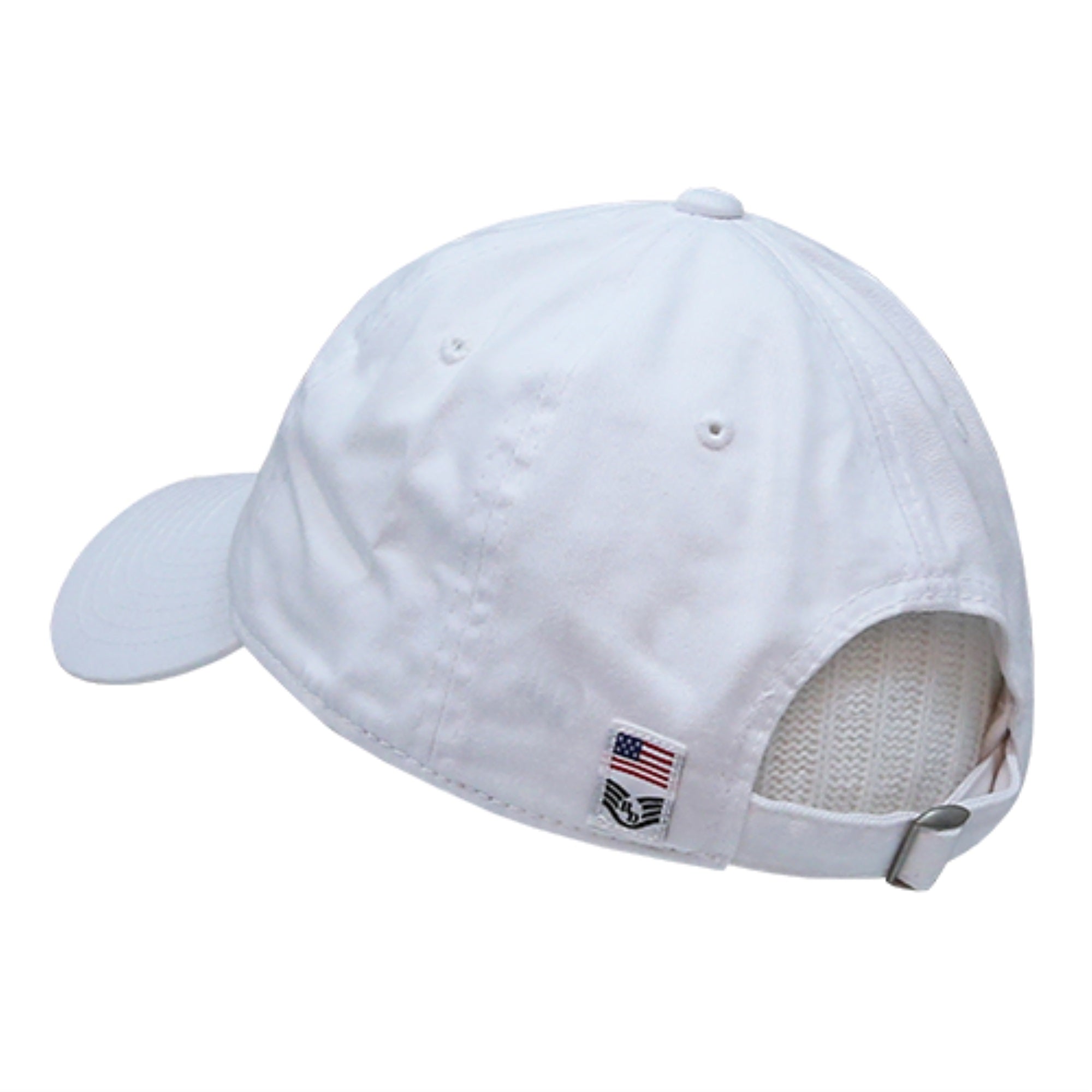 Relaxed Graphic Cap, US Flag Letters,White