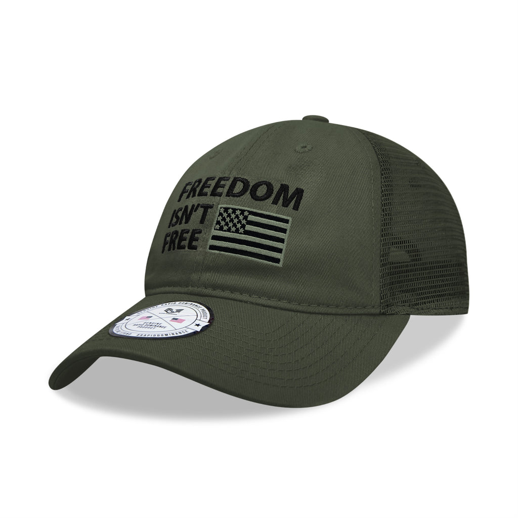 Relaxed Trucker USA Cap, Freedom, Olive