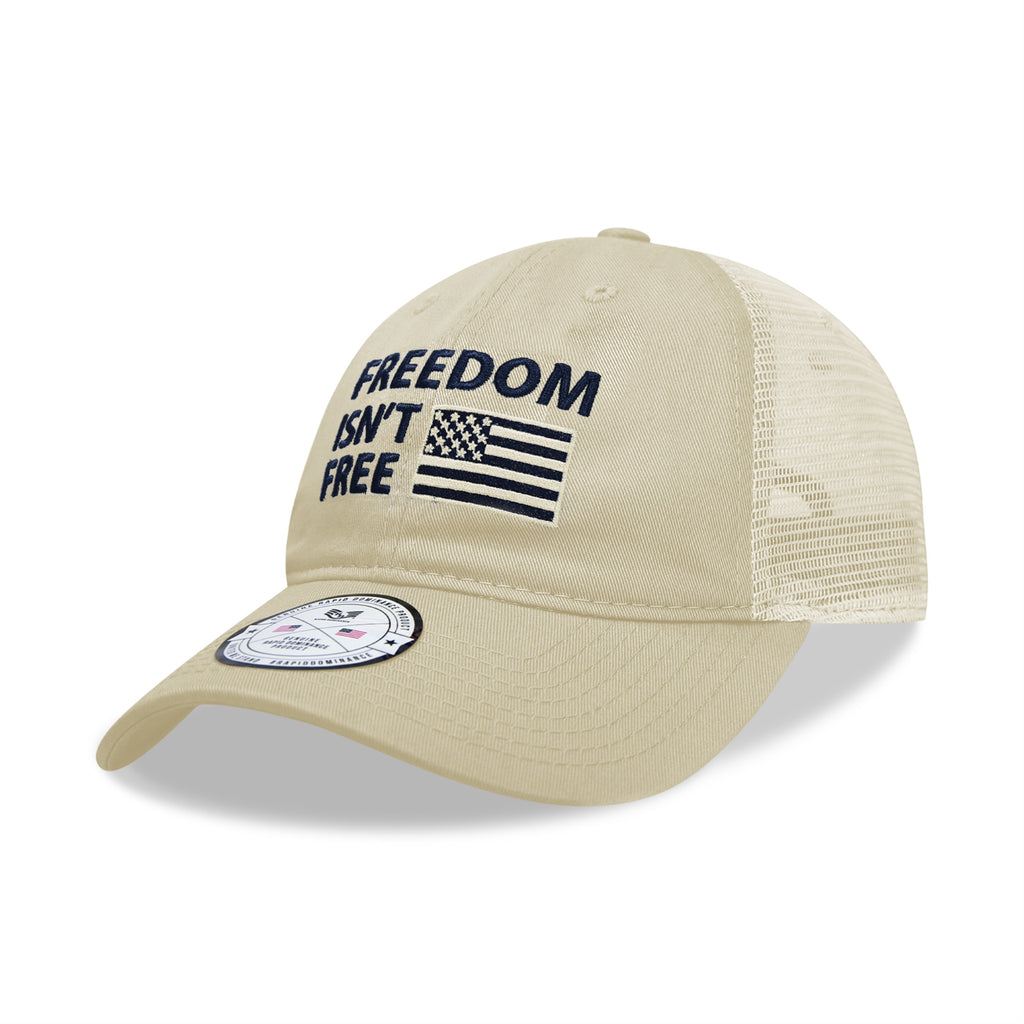 Relaxed Trucker USA Cap, Freedom, Stone
