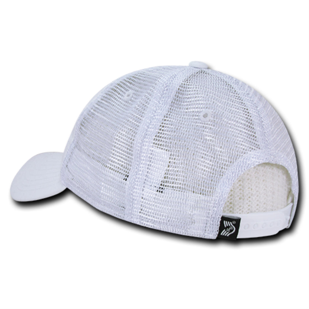 Relaxed Trucker USA Cap, Freedom, White