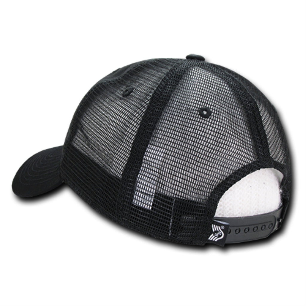 Relaxed Trucker USA, Gadsden Flag, Black