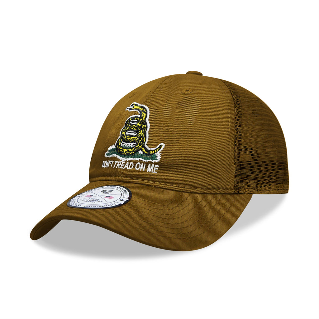 Relaxed Trucker USA,Gadsden Flag, Coyote