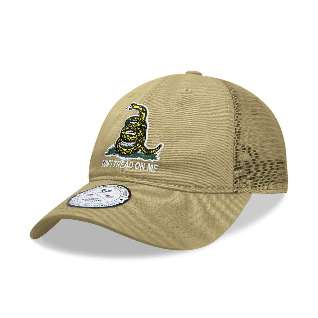 Relaxed Trucker USA, Gadsden Flag, Khaki