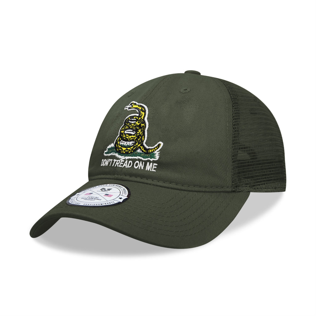 Relaxed Trucker USA, Gadsden Flag, Olive