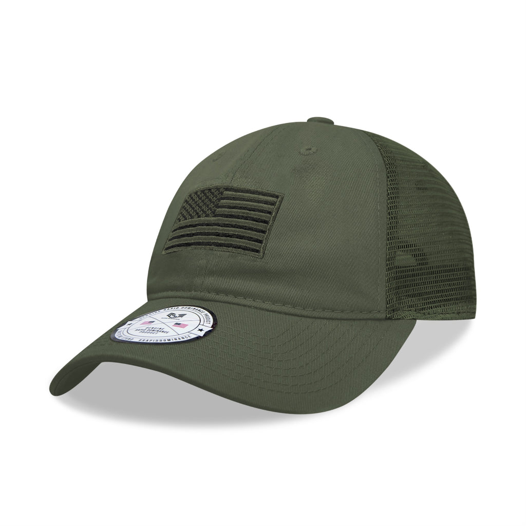 Relaxed Trucker USA, Tonal Flag, Olive