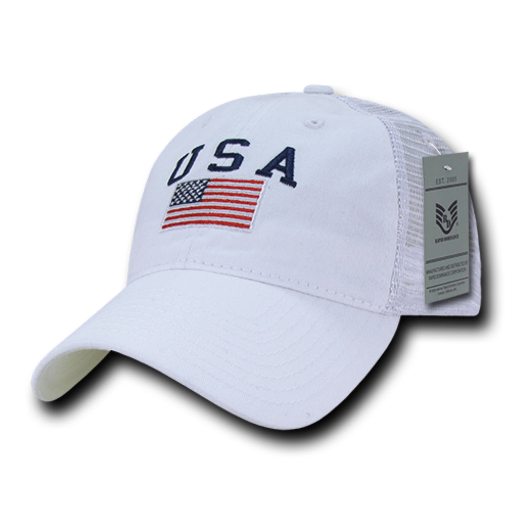 Relaxed Trucker USA, USA, White