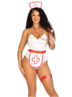 5 PC Nurse Kit, includes apron, headband, stethoscope, garter, and syringe pen.