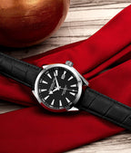 Stuhrling Original Dress Watch for Men Analog Dial with Date Calfskin Leather Band