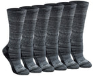 Dickies Women's Dri-Tech Fashion Moisture Control Crew Socks, Available in S-XL (5, 6, 12, Black Marl (6 Pairs), Medium
