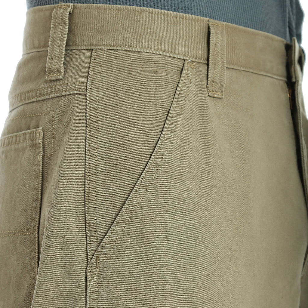 Wrangler Authentics Men's Relaxed Fit Cargo Pant (Logan), British Khaki Twill, 42W x 34L