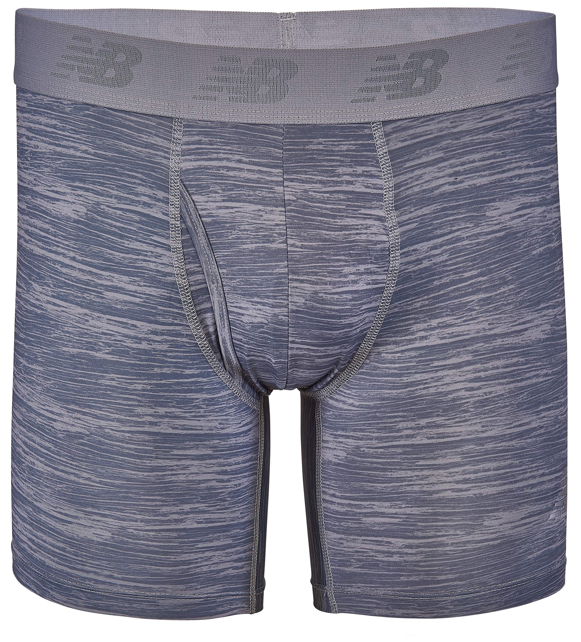 New Balance Men's Big and Tall 6 Boxer Brief Fly Front with Pouch, 3-Pack of Big Man Boxers