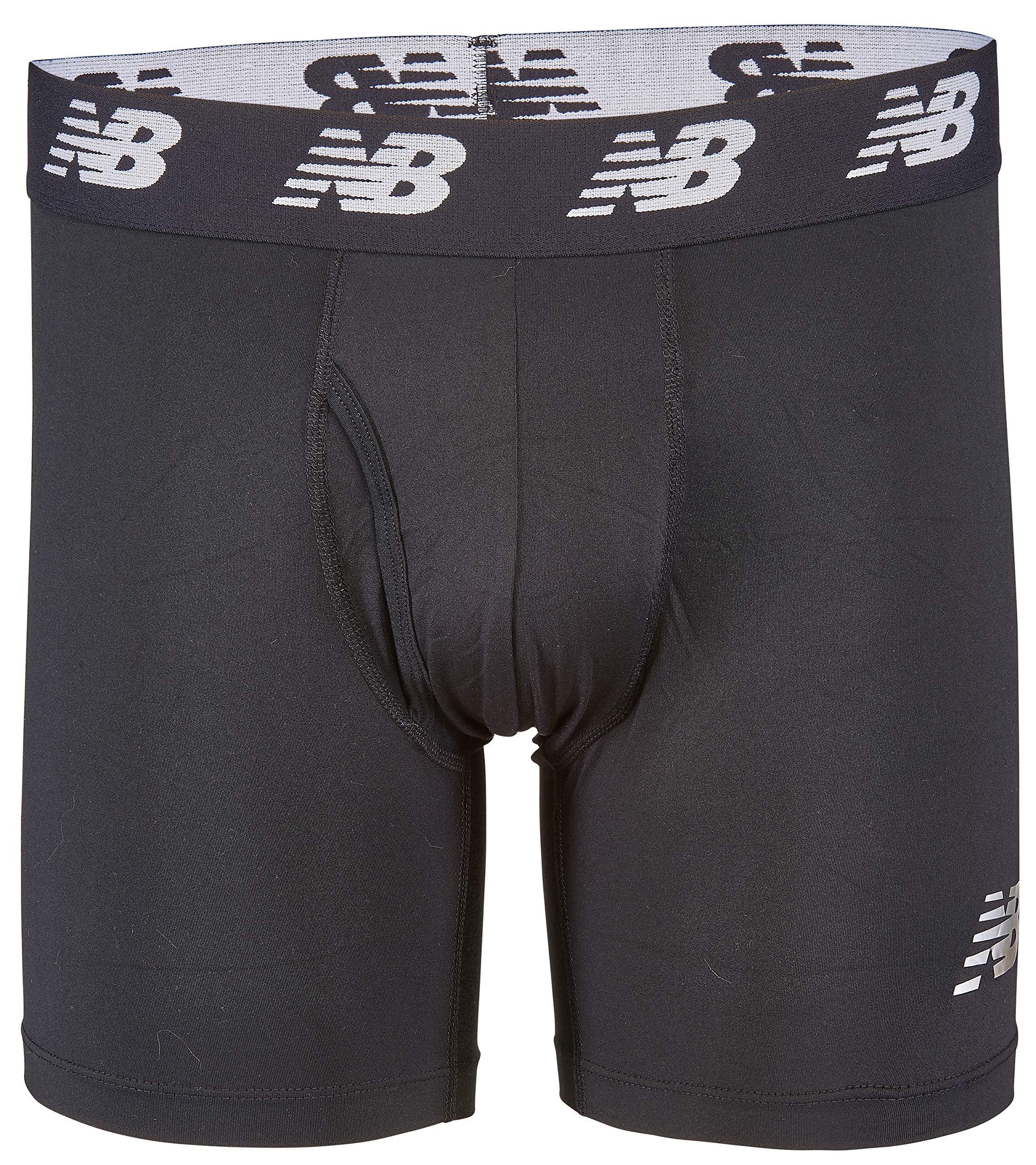 New Balance Men's Big and Tall 6 Boxer Brief Fly Front with Pouch, 3-Pack of Big Man Boxers