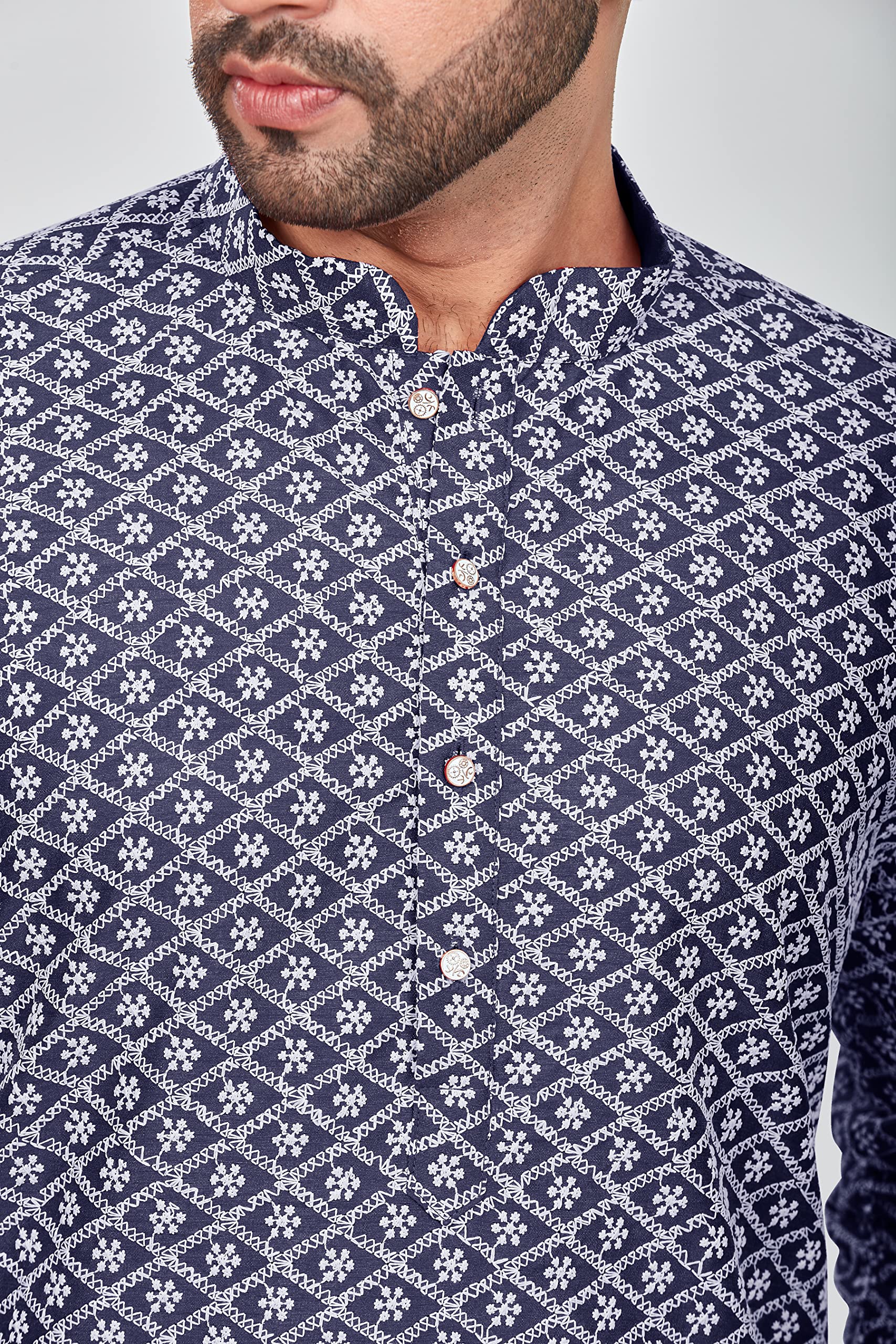 Be Active MenS Embroidered Lucknowi Grey Kurta Set || Men Kurta Pajama || Men Kurta Pajama Set || Kurta Pajama For Men (Rfsk001