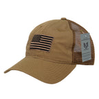 Ripstop Trucker Cap, USA Flag, Coyote