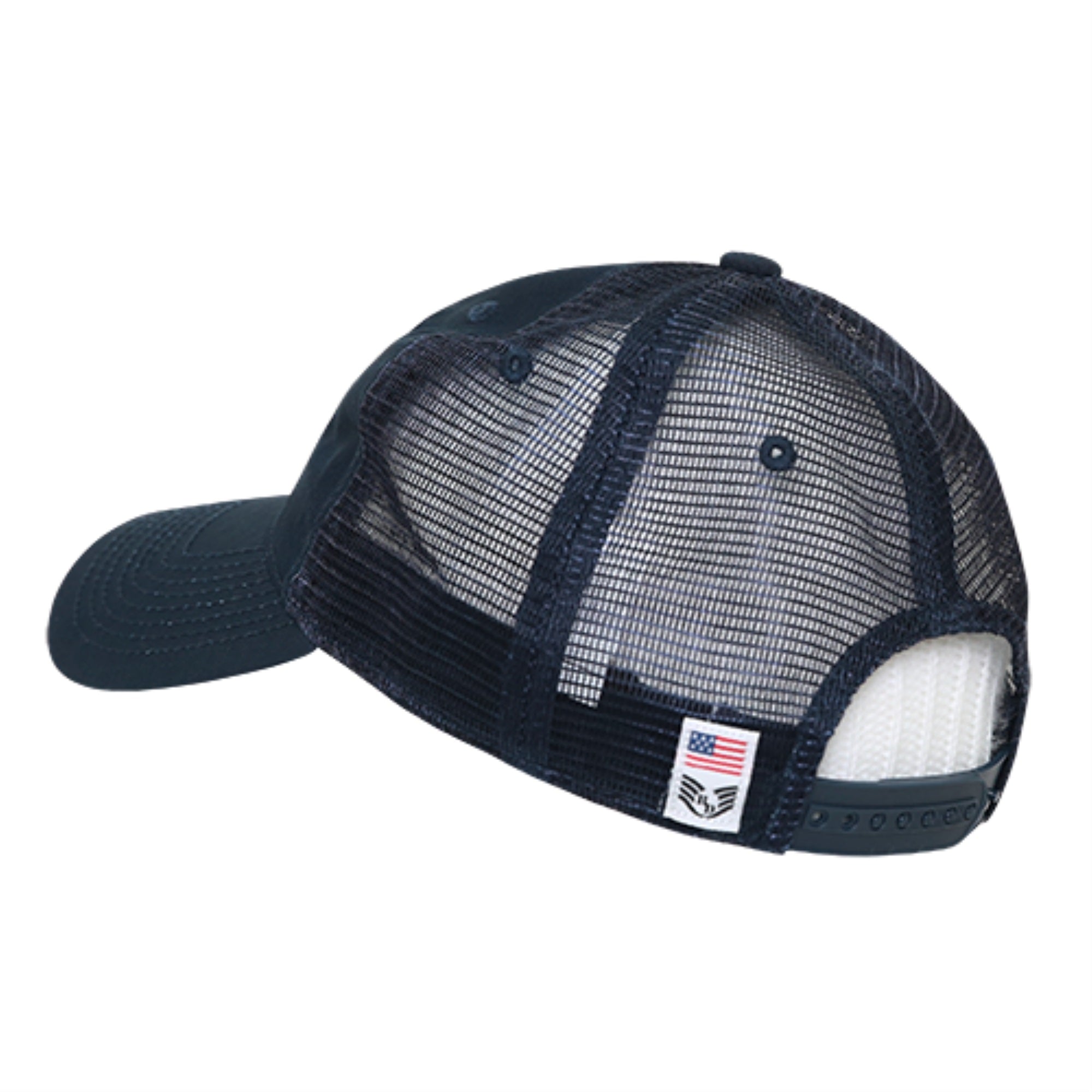 Ripstop Trucker Cap, USA Flag, Navy