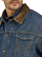 Wrangler Men's Style Cowboy Cut Western Lined Jacket, Denim/Blanket, XX-Large