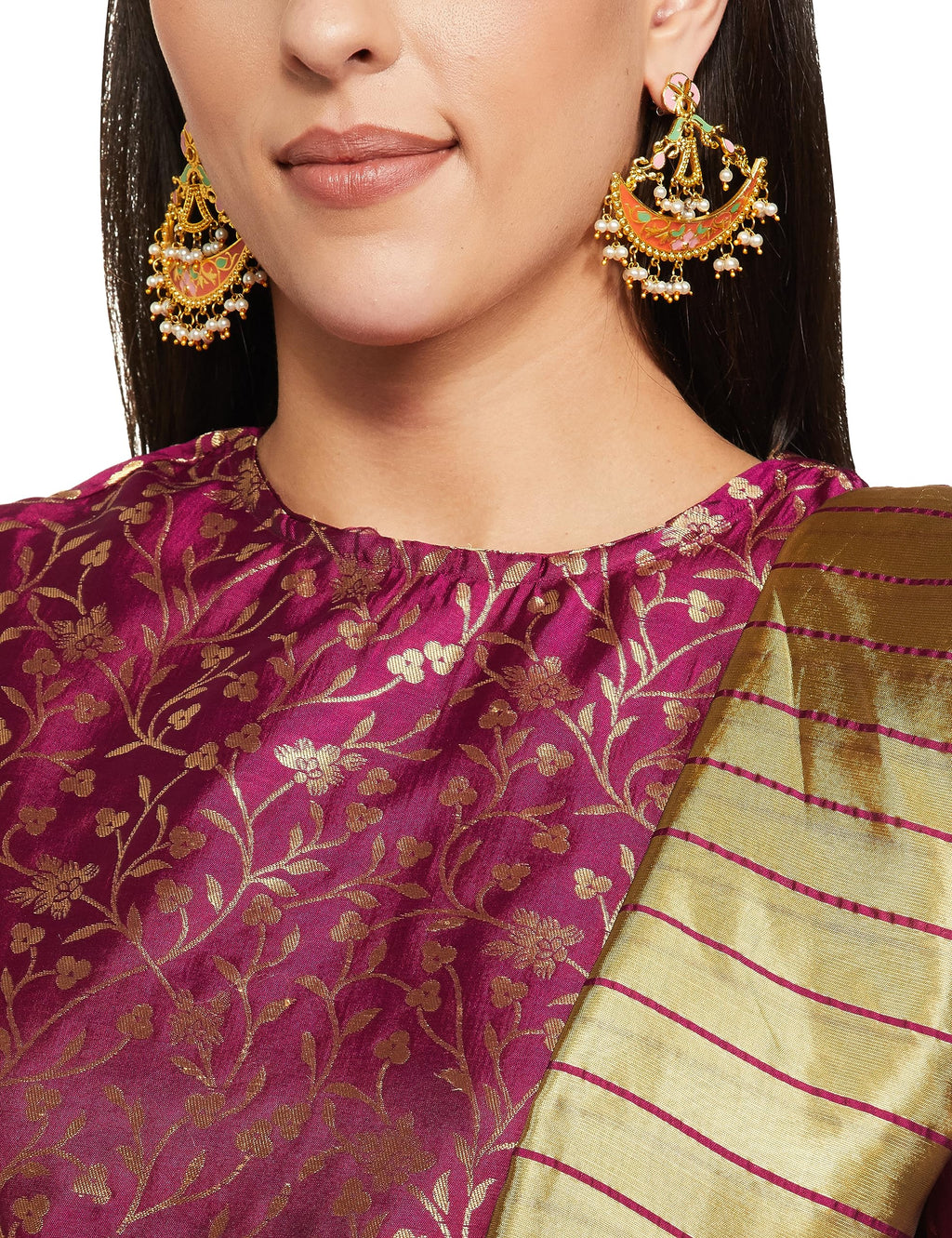 Ketch Polyester Womens Kurta&Sharara&Dupat (Khk3000475_Magenta