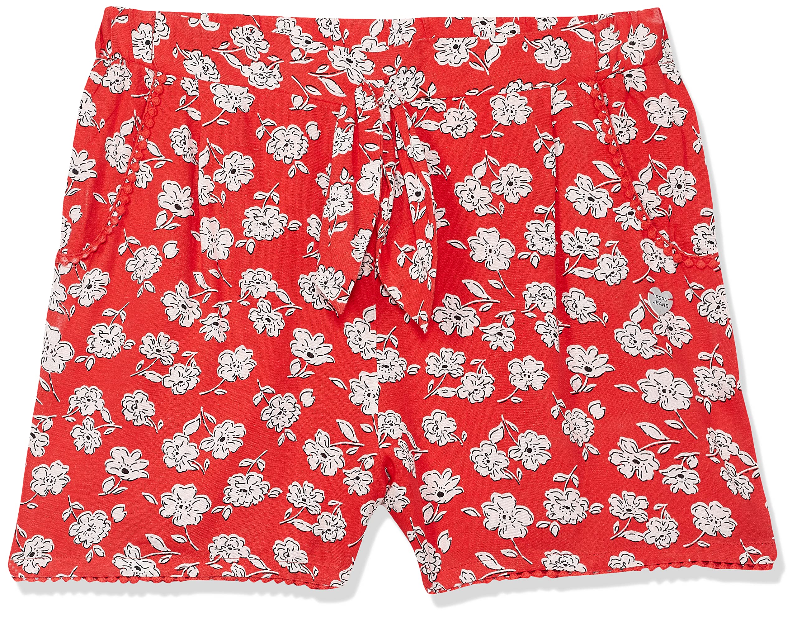 Pepe Jeans GirlS Cotton Shorts (Pg800695_Red_14)