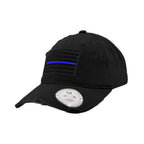 Vintage Thin Blue Line Patch Cap, Black