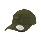 Vintage Thin Green Line Patch Cap, Olive