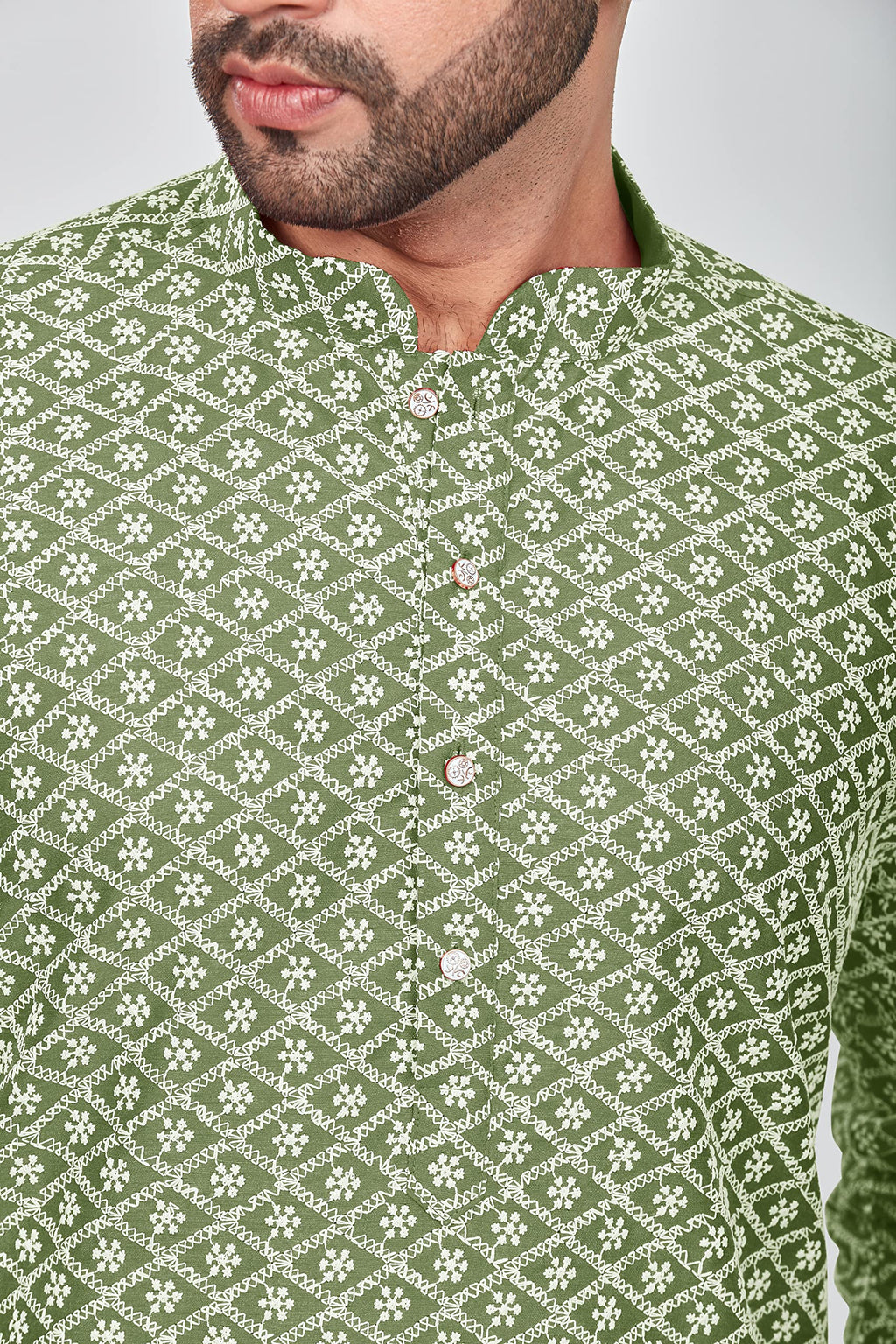 Be Active MenS Embroidered Lucknowi Green Kurta Set || Men Kurta Pajama || Men Kurta Pajama Set || Kurta Pajama For Men (Rfsk00