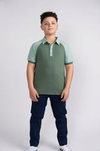 Jade Accent Shoulder Polo