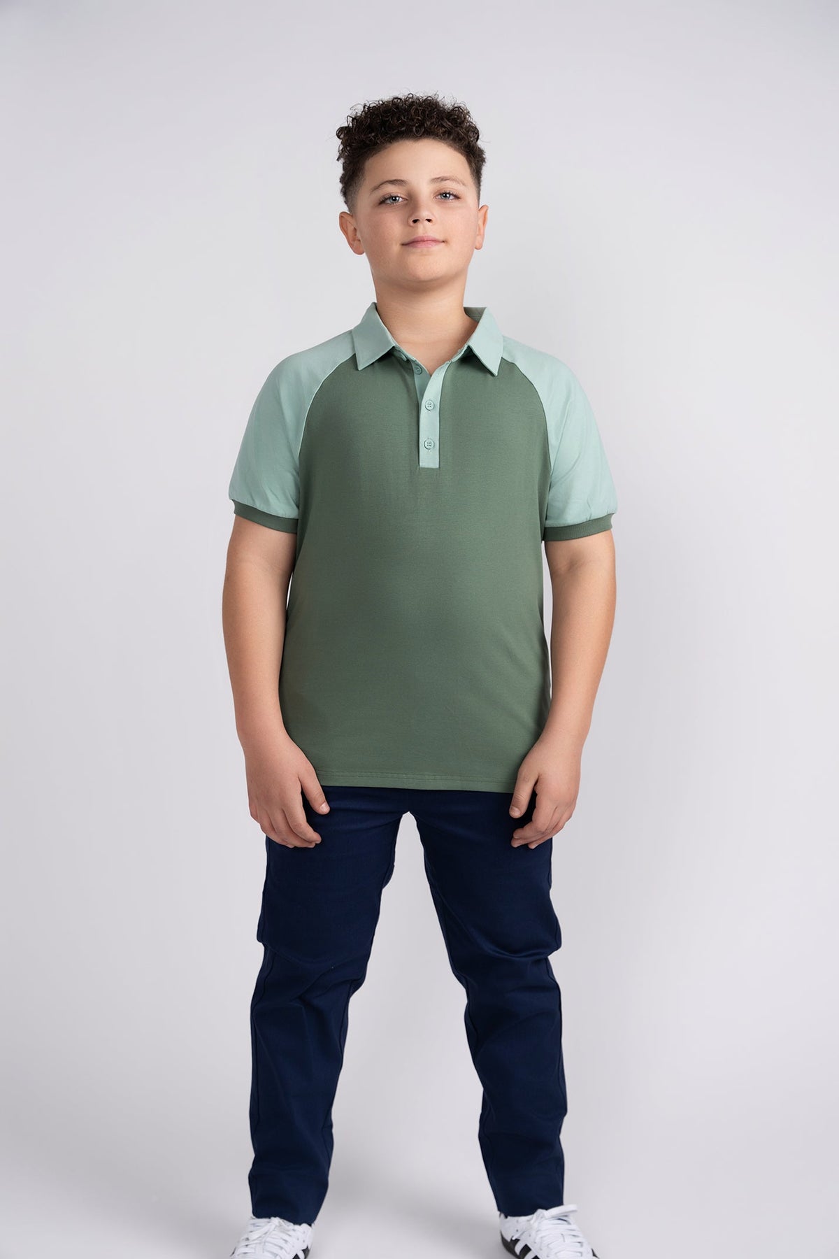 Jade Accent Shoulder Polo
