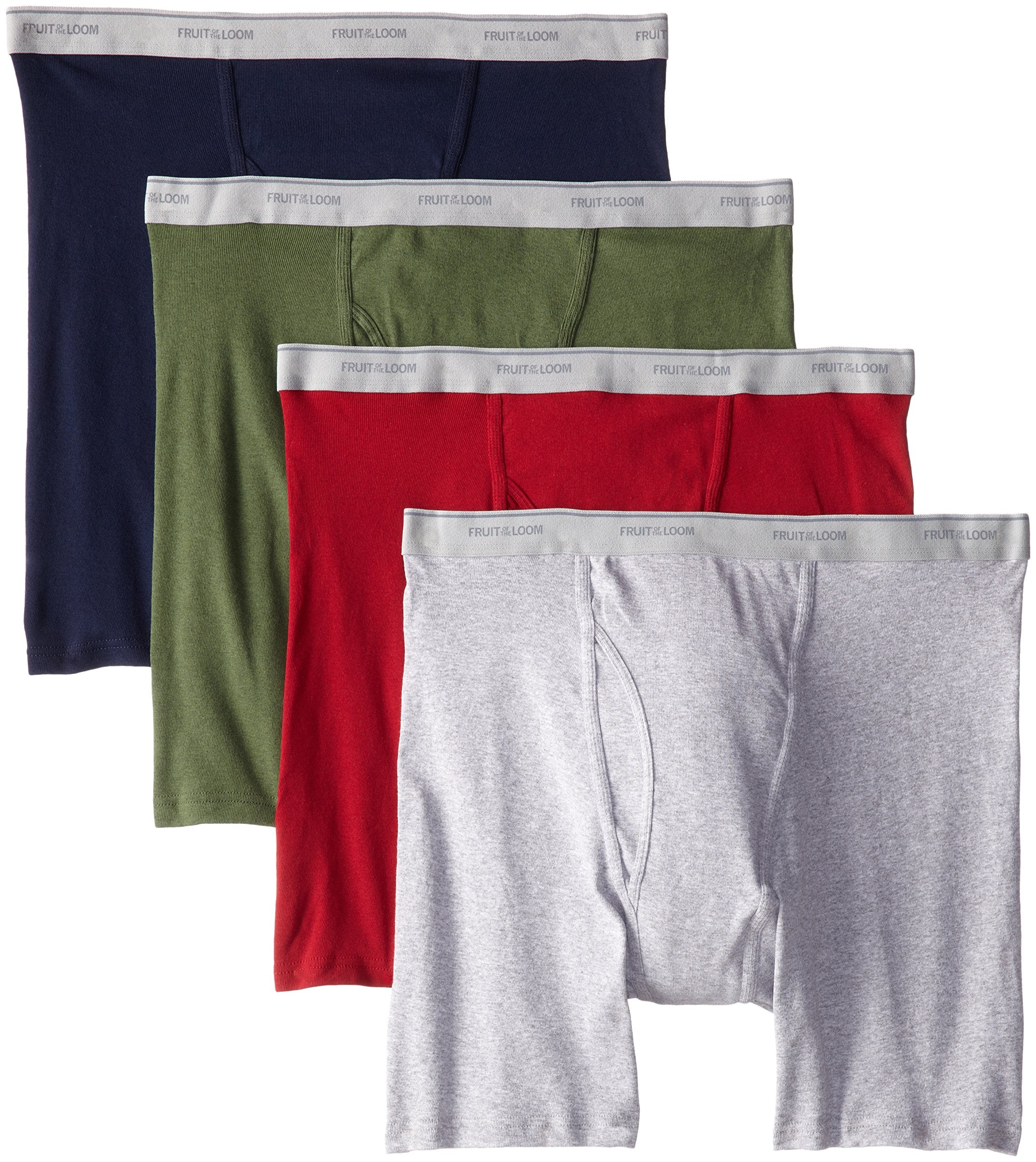 Fruit of the Loom Men's X-Size Boxer Brief, Assorted, XX-Large(Pack of 4)