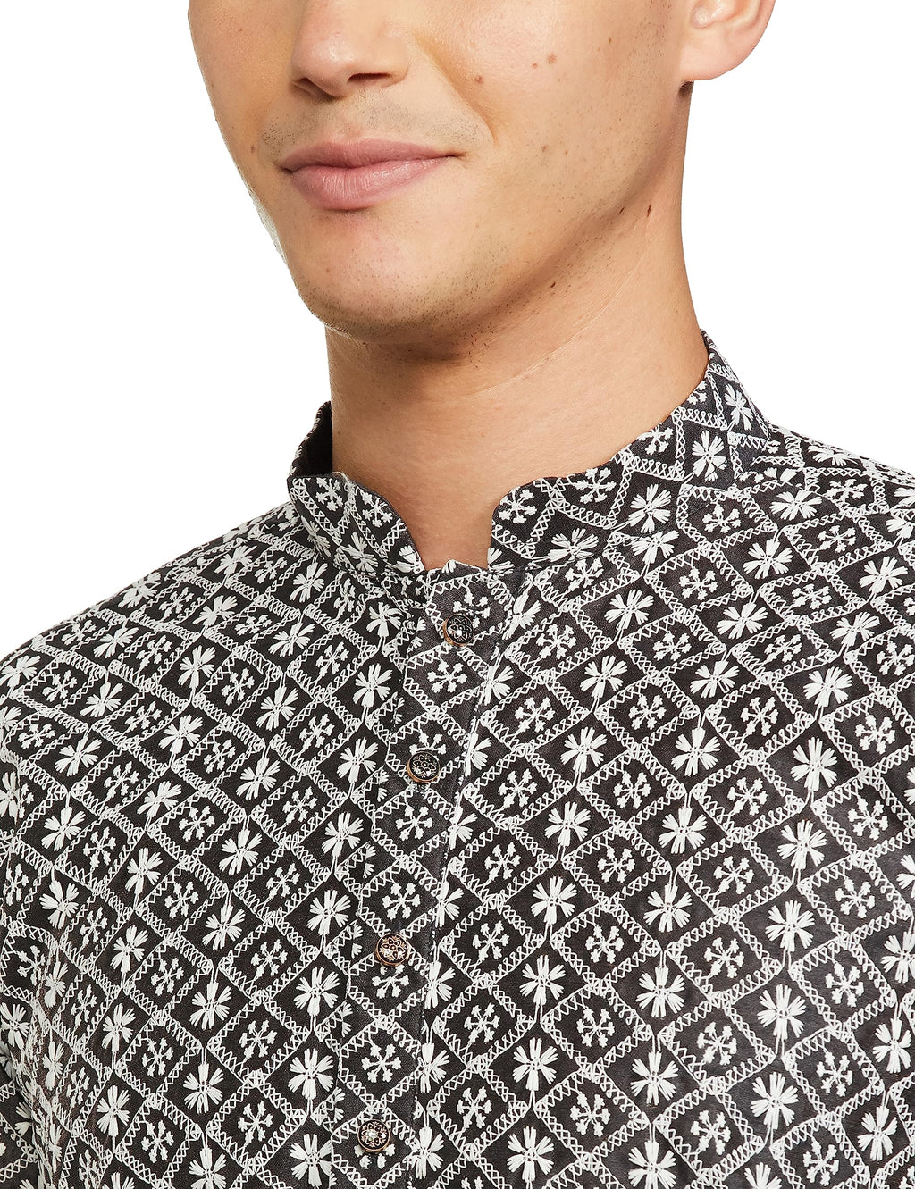 Be Active MenS Traditional Embroidered Lucknowi Full Sleeves Kurta || Cotton Kurta For Men || Men Kurta For Wedding || Kurta Fo