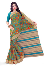 Tamaira Fashion WomenS Autumn Leaf Print Pure Cotton Saree Without Blouse Piece