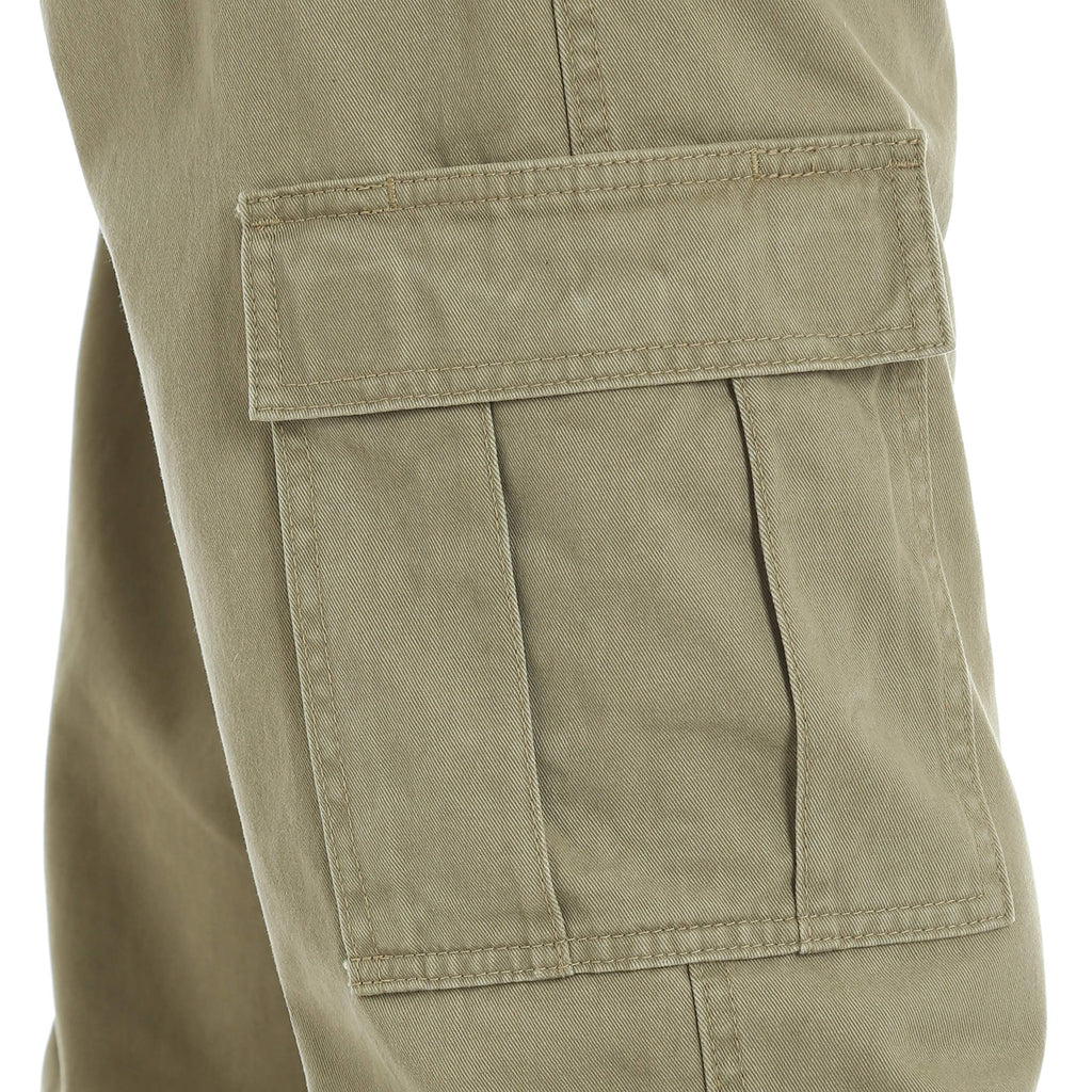 Wrangler Authentics Men's Relaxed Fit Cargo Pant (Logan), British Khaki Twill, 42W x 34L