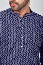 Be Active MenS Cotton Embroidered Lucknowi Navy Blue Kurta Set || MenS Kurta Pajama || MenS Kurta Pajama Set || Kurta Pajama
