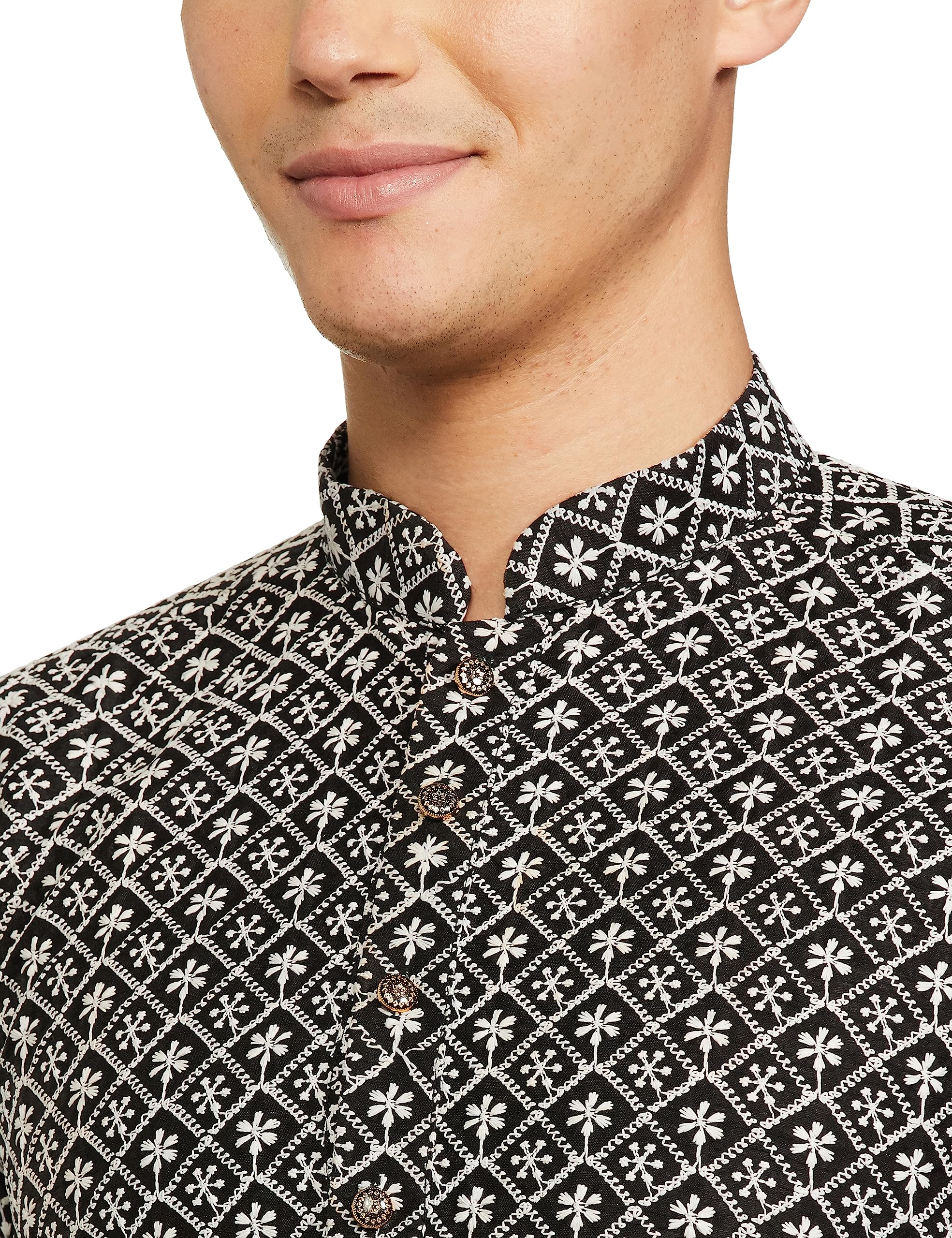 Be Active MenS Traditional Embroidered Lucknowi Full Sleeves Kurta || Cotton Kurta For Men || Men Kurta For Wedding || Kurta Fo