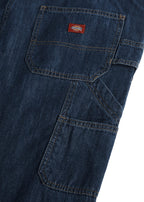 Dickies womens Denim Bib overalls, Medium Stonewashed Denim, Large US