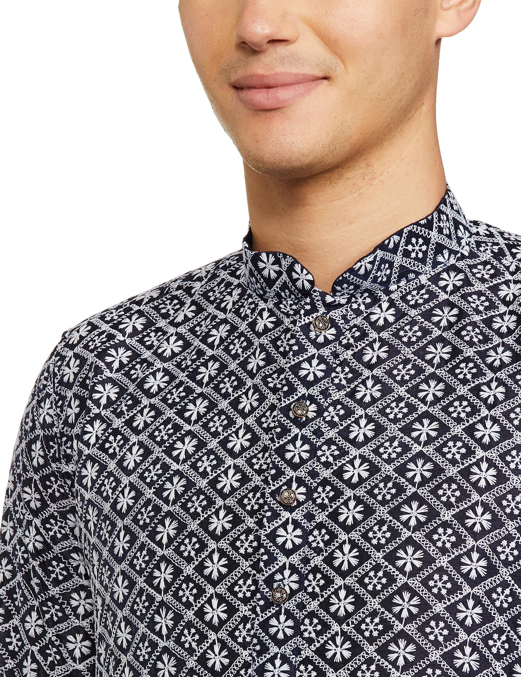 Be Active MenS Traditional Embroidered Lucknowi Full Sleeves Kurta || Cotton Kurta For Men || Men Kurta For Wedding || Kurta Fo