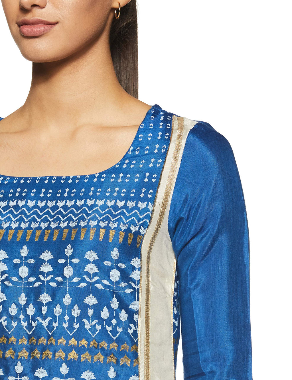 W For Woman Women'S Straight Kurta (17Au17350-50780_Blue_18)